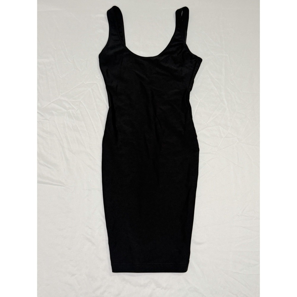 American Apparel Black Bodycon Dress Womens Small Sleeveless Midi Stretch